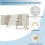 Commode - MUVOE - 2 deuren - 3 laden - Wit - Crème - H84/B140/T40 cm 2