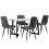 Mesa de jantar - MUVOE - 117 cm - 4 cadeiras - Cinza escuro - Retangular 3