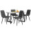Mesa de jantar - MUVOE - 117 cm - 4 cadeiras - Cinza escuro - Retangular 2