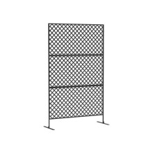 Ruimteverdeler - MUVOE - 3 delen - Vrijstaande scheidingsrooster - 122 x 198 cm - Zwart
