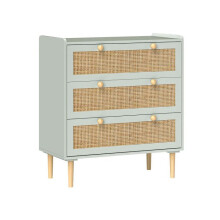 Comoda - MUVOE - Buffet com 3 gavetas - Azul claro - 80 x 40 x 87,5 cm - Móvel de quarto