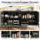 Buffet - MUVOE - Design Ondulé - Noir - 152 x 40 x 75 cm - 2 Portes 6