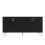 Buffet - MUVOE - Design Ondulé - Noir - 152 x 40 x 75 cm - 2 Portes 3