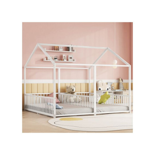 Metaalbed - MUVOE - 90x200 cm - Huisdesign - 2 plaatsen - Wit 2