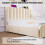 Letto - MUVOE - 140x200 cm - Imbottito - USB Type-C - Beige 4
