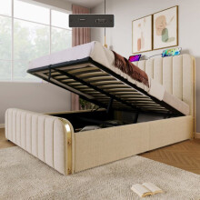 Valoisa - MUVOE - 140x200 cm - Pehmustettu - USB Type-C - Beige