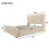 Letto - MUVOE - 140x200 cm - Imbottito - USB Type-C - Beige 2