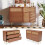 Commode - 6 tiroirs - Vintage - Noyer - Pieds métalliques 20 cm 1