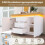 Commode - MUVOE - 81 x 140 x 39 cm - Éclairage LED - 3 tiroirs - Blanc brillant 5