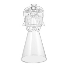 European Style Angel Glass Candlestick Candle Holder Romantic Colored Candles Cup for Home Desktop Ornament Christmas Supplies