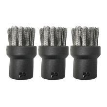 Karcher Compatible Steam Cleaner Replacement Parts - 3pcs Stainless Steel Wire Brush Set for Deep Cleaning
