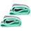 2Pcs Mint Green Resistance Loop Bands, 38cm Elastic Workout Straps 2