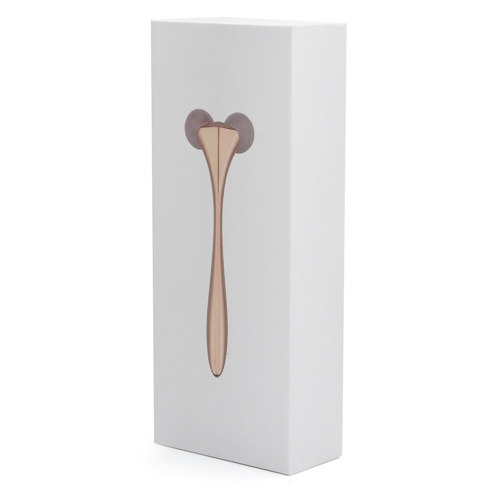 Gold Rose Face Roller Massager For Slimming & Lifting, Jadestone & Metal