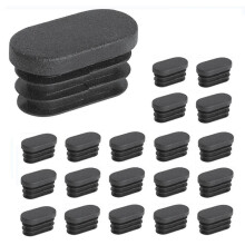 100 Pieces 15x30mm Plastic End Caps,for Furniture Feet Tubes Oval End Caps,for Plastic Chair Legs Stopper,for Oval Pipe