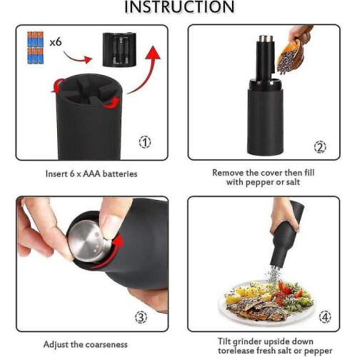 Automatic Gravity Salt And Pepper Grinder,electric Ceramic Core Mills 2