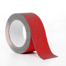 (Red) Non Slip Adhesive Safety Quartz Sand Grip Tape