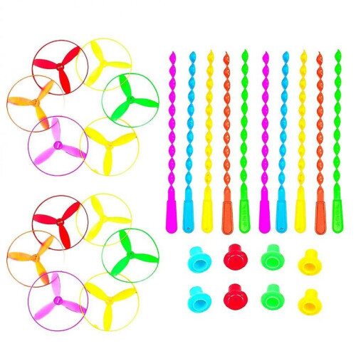 10pcs Flying Disc Toys Kids Flying Disc Playthings Pull String Flying Saucers