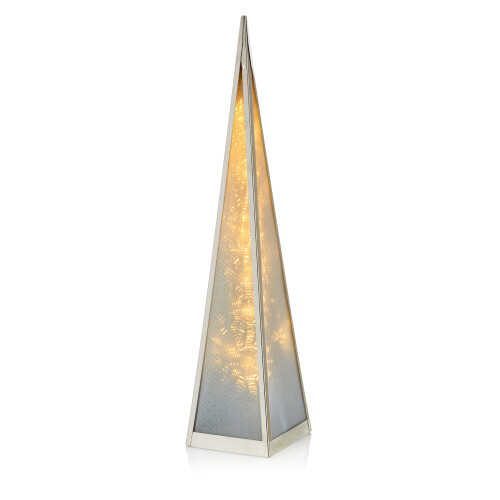 Holographic Snowflake Pyramid Light 45cm Warm White LEDs Indoor Light 1