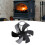 6 Blade Magnet Wall Mount Heat Powered Stove Fan 11