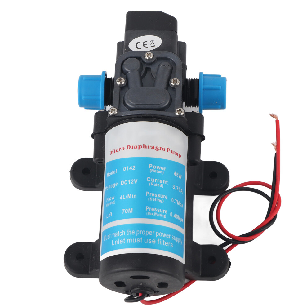 Dc 12V 45W Micro Diaphragm Water Self Priming Pump Black