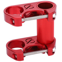 Verstellbare Aluminiumlegierung Fahrrad-Doppelklemme Stem Riser 25,4 mm Rot