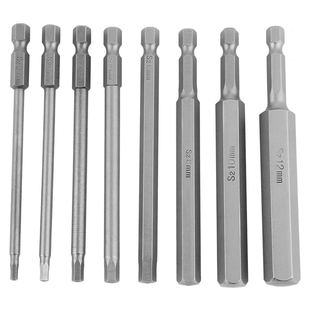 8pcs 100mm Length 1/4" Hex Shank Head BST