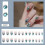 French Gradient Blue False Nails Teardrop Shape Diamonds False Nails 1