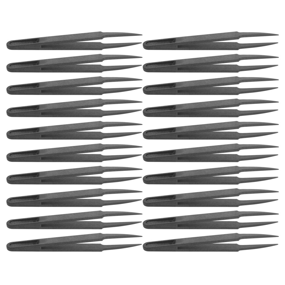 20Pcs Tweezers Carbon Fiber AntiStatic High