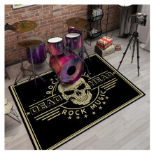 Professional Drum Rug, Non-Slip Drum Soundproof Mat, Electronic Drum Floor Mat with Dense Fabric for Bass Drum and Snare