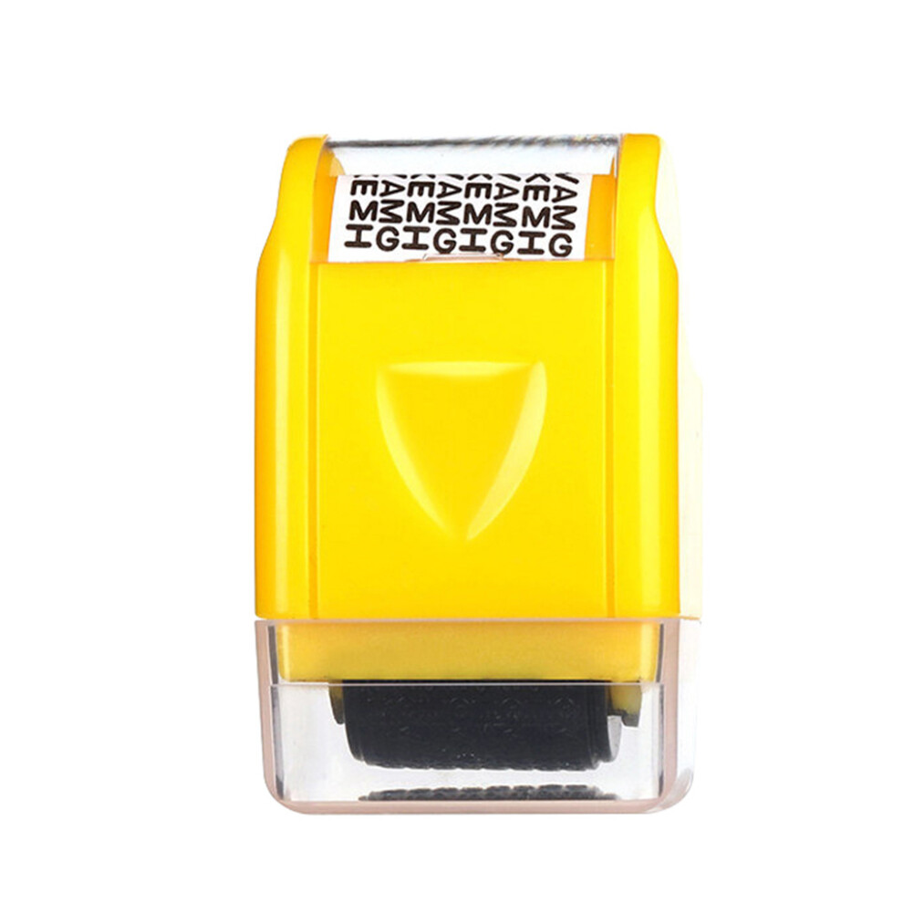 (Yellow) Confidential Roller Stamp Personal Identity Blocker Ink Security-image-OPC-PK9F8B9-NEW