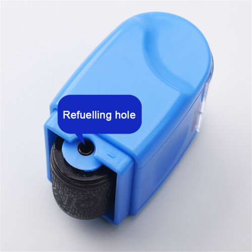 (Blue) Confidential Roller Stamp Personal Identity Blocker Ink Security 2
