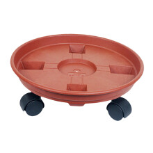 Plant Saucer Rolling Plant Stand with Wheels, 33 cm Flower Pot Rack, Multifunctional Indoor Outdoor Use