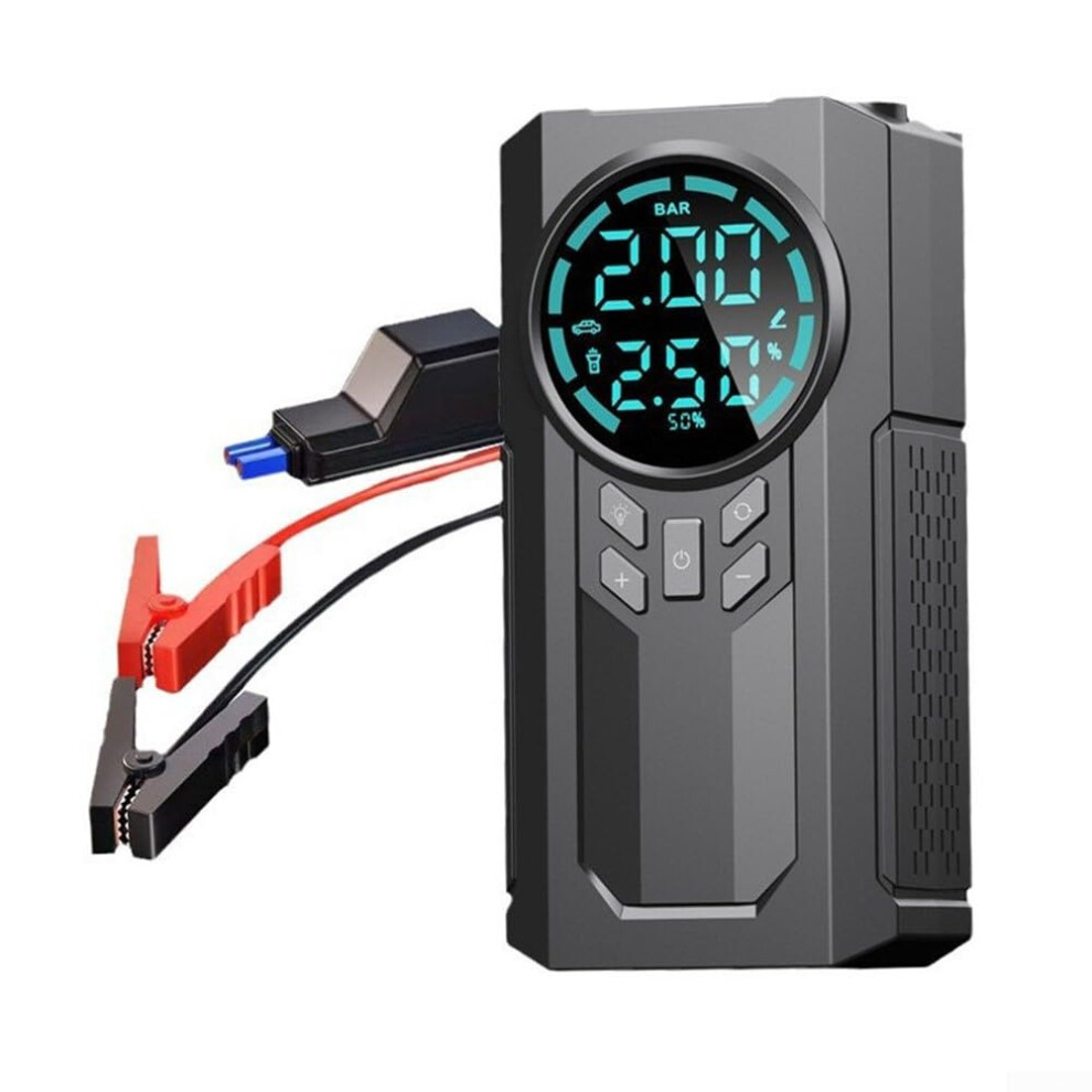 Led Tire Pump Portable Car Air Compressor For Quick Inflation And Jump Start 8000 Mah Battery Capacity Light 6038364017390