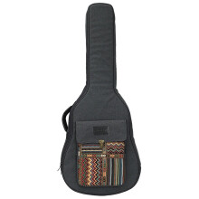 Guitar Bag Thickened Folk Cotton Double Shoulder Acoustic Guitar Case, Grey Universal Size, Durable Protection