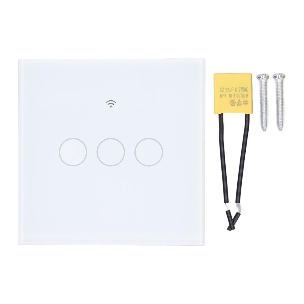 3 Gang Touch Panel Switch Wifi Rf433 Single Zero 8320539671093