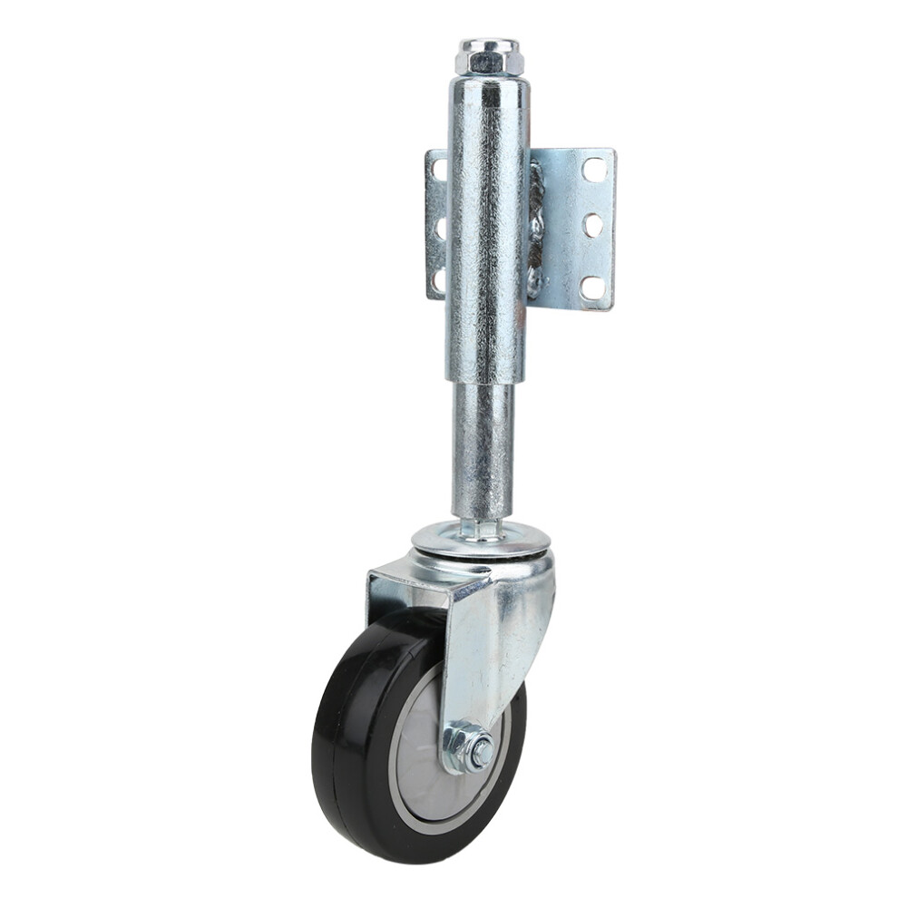 4-In Door Spring Loaded Wheel Spring Casters Black