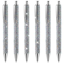 6Pcs Niedlichen Stift Bling Diamant Stifte Weihnachten Strass Kristall Stifte B