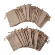 40 Pieces Burlap Bags with Drawstring, 13cmx10cm Gift Jewelry Pouches