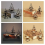 Candelabro de metal para centro de mesa navideño 3