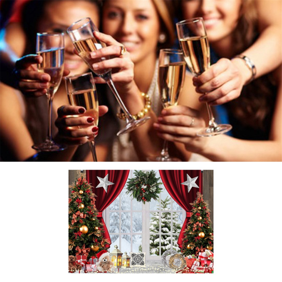 210X150cm Christmas Background Cloth Snowflake Party Decor Cloth, A 4853609582981