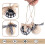 Christmas Tree Ornaments, 12 Pcs 2-1/2 Inches White Black 8