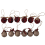 Christmas Tree Ornaments, 12 Pcs 2-1/2 Inches Red Black 8