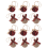 Christmas Tree Ornaments, 12 Pcs 2-1/2 Inches Red Black 2