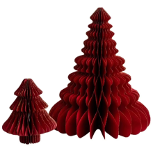 Mini Christmas Tree 3D Paper Decoration Photo Props Decoration Red