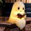 Cute Ghost Reading Book Lamp 3D LED Night Light Halloween Decor S 5