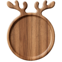 Weihnachtsteller aus Holz für die Präsentation von Speisen, groß