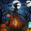 Halloween Witch Lamp, Gothic Spooky Witch Decor with Holding Lantern 4