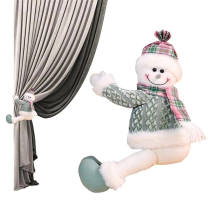 Alzapaños para cortinas con forma de enano, hebillas para cortinas navideñas B