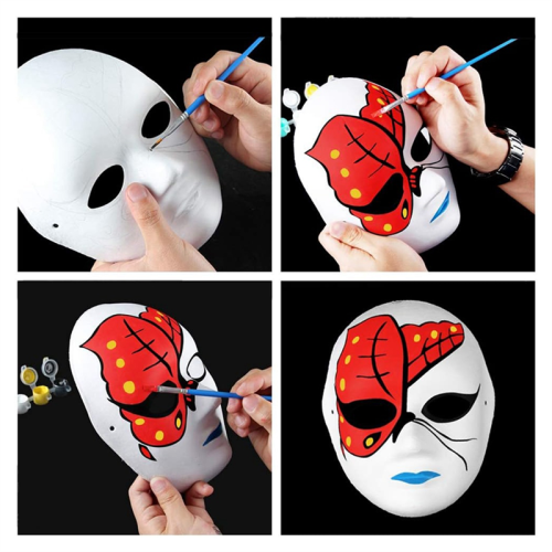 30 Pack 2 Sizes Paper Mache Masks Create Artistic Craft 2