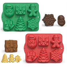 2 moldes de silicona navideños grandes
